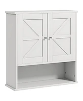 Kleankin Farmhouse Bathroom Wall Medicine Cabinet