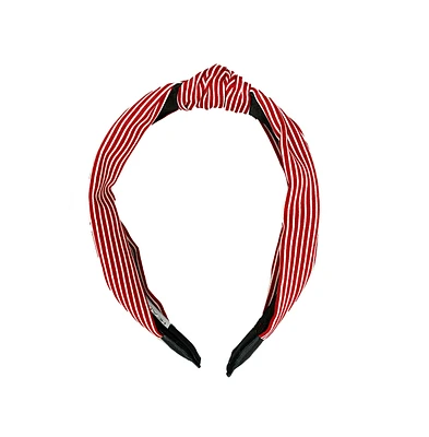 Headbands of Hope Women's Top Knot Headband - Red Stripe