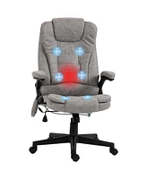 Vinsetto Massage Office Chair with 6 Points Heat Microfiber Executive Office Chair