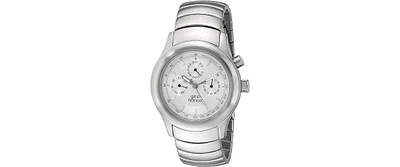 Gino Franco Round Stainless Steel Chronograph Bracelet Watch