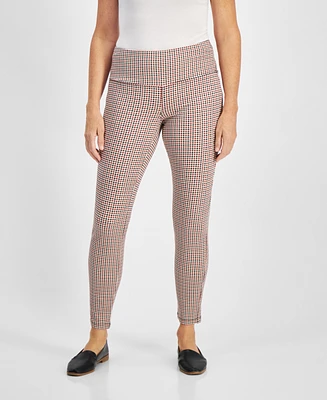 Style & Co Women's Plaid Skinny Ponte-Knit Pants, Created for Macy's