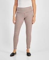 Style & Co Women's Plaid Skinny Ponte-Knit Pants, Created for Macy's