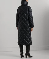 Lauren Ralph Women's Maxi Diamond Quilted Puffer Coat