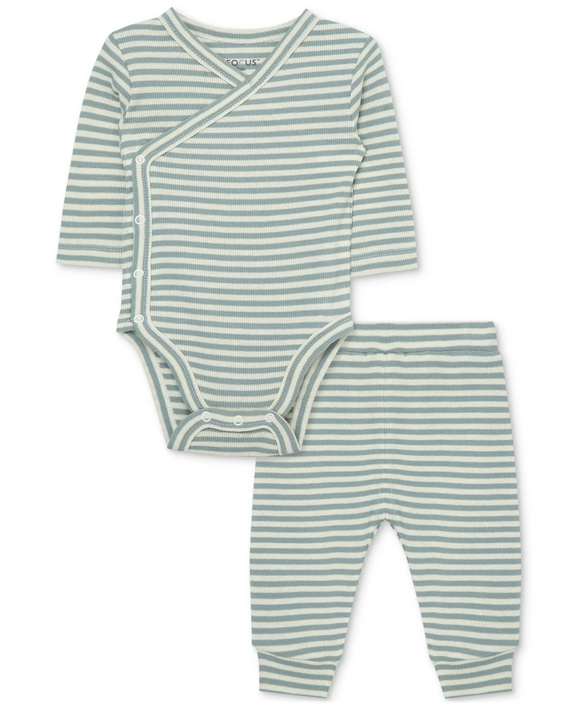 Focus Kids Baby Striped Bodysuit & Pants, 2 Piece Set