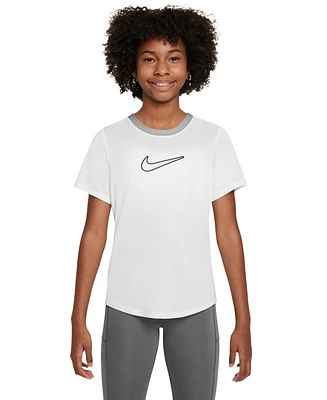 Nike Big Girls' One Fitted Dri-fit Short-Sleeve Top