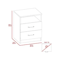 Fm Furniture Oklahoma Nightstand,Two Drawers