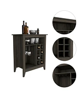 Fm Furniture Future Bar Cabinet, Six Built-in Wine Rack, One Open Drawer