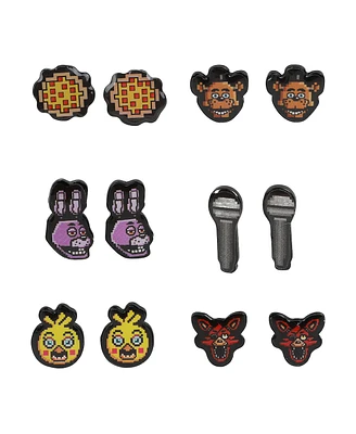 Five Nights at Freddy's Pixelated 6 Pack Earring Set