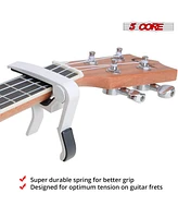 5 Core Capo Acoustic Electric Guitar 6 String Kapo Quick And Easy Adjustment Classic Clip For Banjo Mandolin Or Ukulele Capotraste Para Guitarra