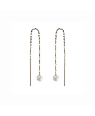 Astor & Orion Paloma Pearl Threaders Silver