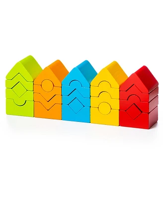 Cubika Wise Elk/Cubika Wooden Toy - Set of Stacking Towers Ld-13 - Assorted Pre