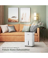 Waykar Fehom 50 Pints Dehumidifier for Home Basements 4,500 Sq.Ft with Drain Hose Timer