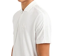 A|X Armani Exchange Men's Regular-Fit Embroidered Logo 1/4-Zip Polo Shirt