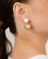 Ettika Pebble and Freshwater Pearl Dangle Earrings