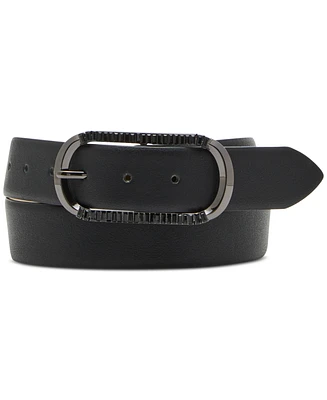 Steve Madden Women's Baguette Buckle Belt