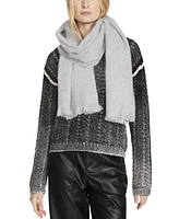 Steve Madden Women's Solid Twill Fringe-Trim Scarf