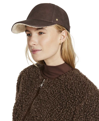 Steve Madden Women's Brix Distressed Faux-Leather Baseball Cap