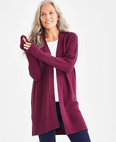 Style & Co Petite Open-Front Dropped-Shoulder Cardigan, Created for Macy's