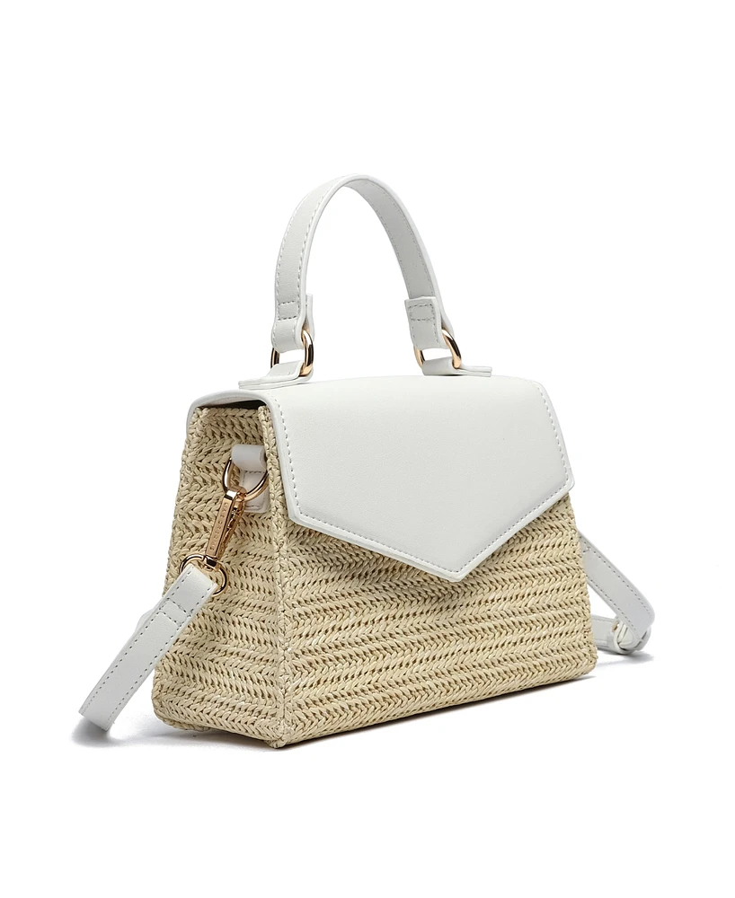 Like Dreams Sunny Straw Over Flap Crossbody Bag