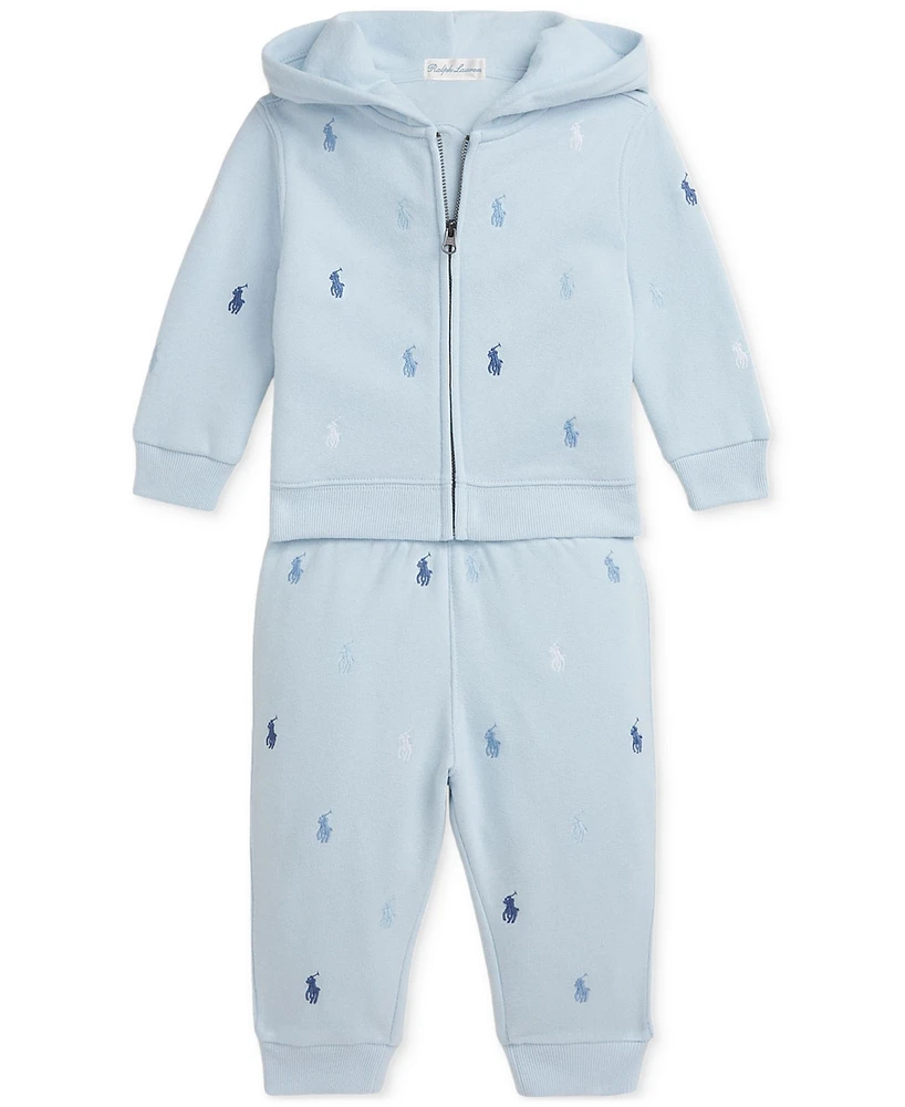 Polo Ralph Lauren Baby Embroidered Hoodie & Pant Set