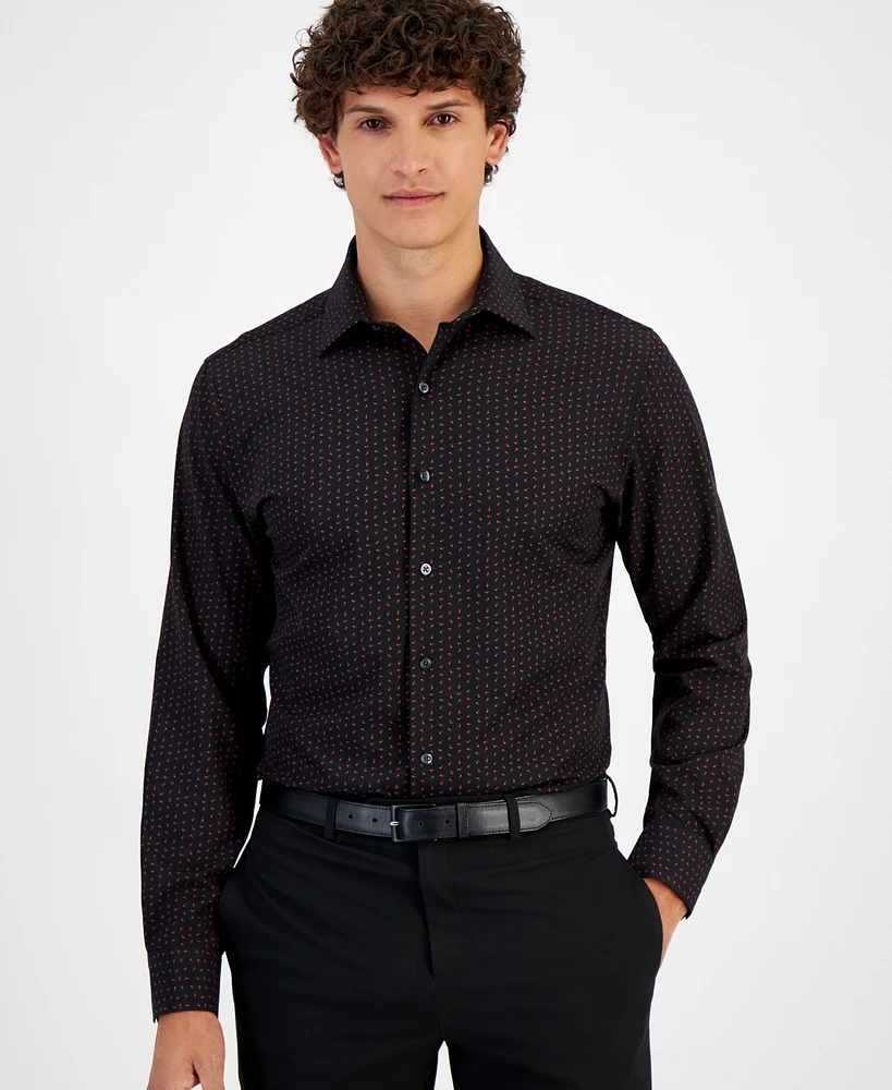 Alfani Men's Slim-Fit Geo-Twist Dress Shirt, Created for Macy's