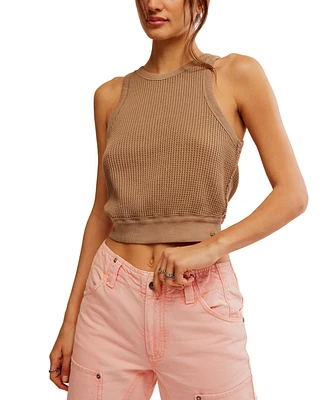 Free People Women's Cotton Cropped High-Neck Tank