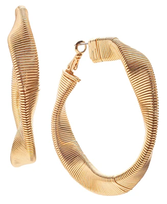 I.n.c. International Concepts Medium Twisted Snake Chain Hoop Earrings, 1.8", Created for Macy's