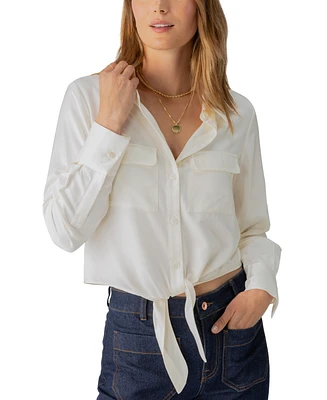 Sanctuary Women's Lifetime Tie-Front Button-Up Shirt