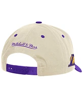 Mitchell & Ness Men's Cream Los Angeles Lakers Game On Two-Tone Pro Crown Adjustable Hat