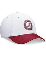 Nike Men's White/Crimson Alabama Crimson Tide Rise Swoosh Flex Hat