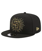 New Era Men's Black San Diego Padres Metallic Logo 9FIFTY Snapback Hat