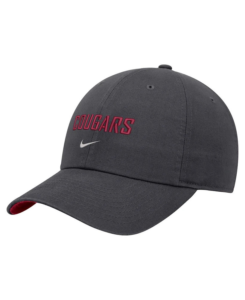 Nike Men's Charcoal Washington State Cougars 2024 Sideline Club Adjustable Hat