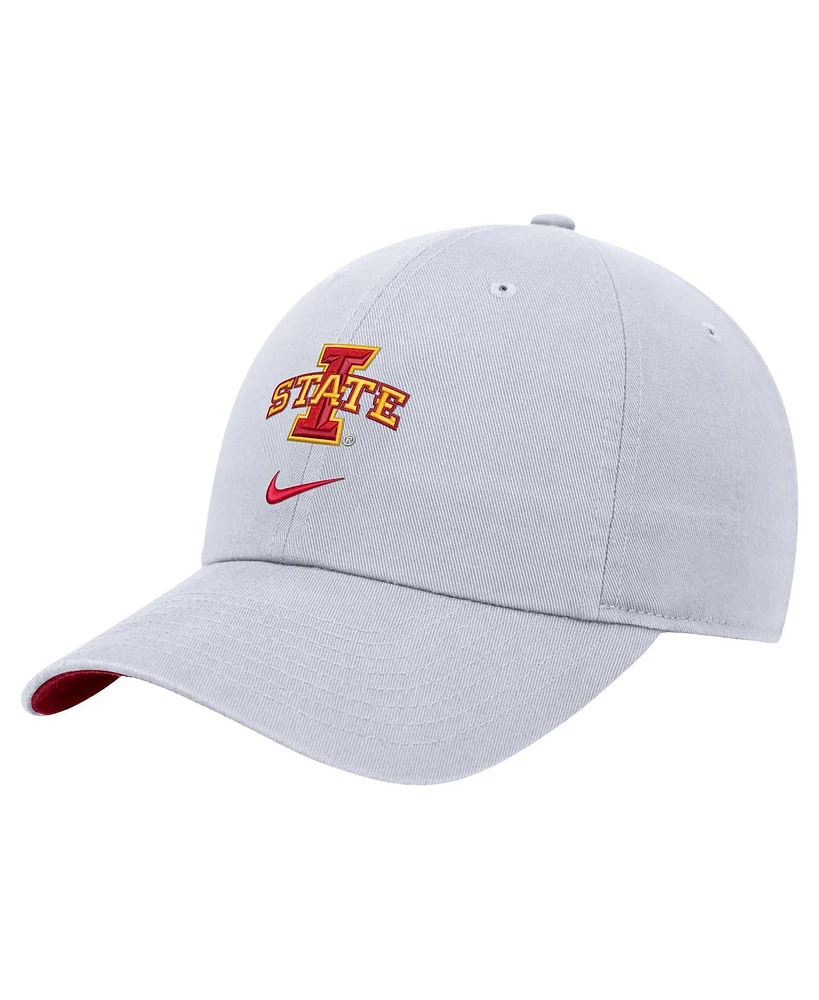 Nike Men's White Iowa State Cyclones 2024 Sideline Club Adjustable Hat