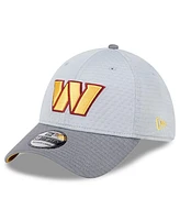 New Era Men's Gray Washington Commanders 2024 Nfl Training Camp 39THIRTY Flex Hat