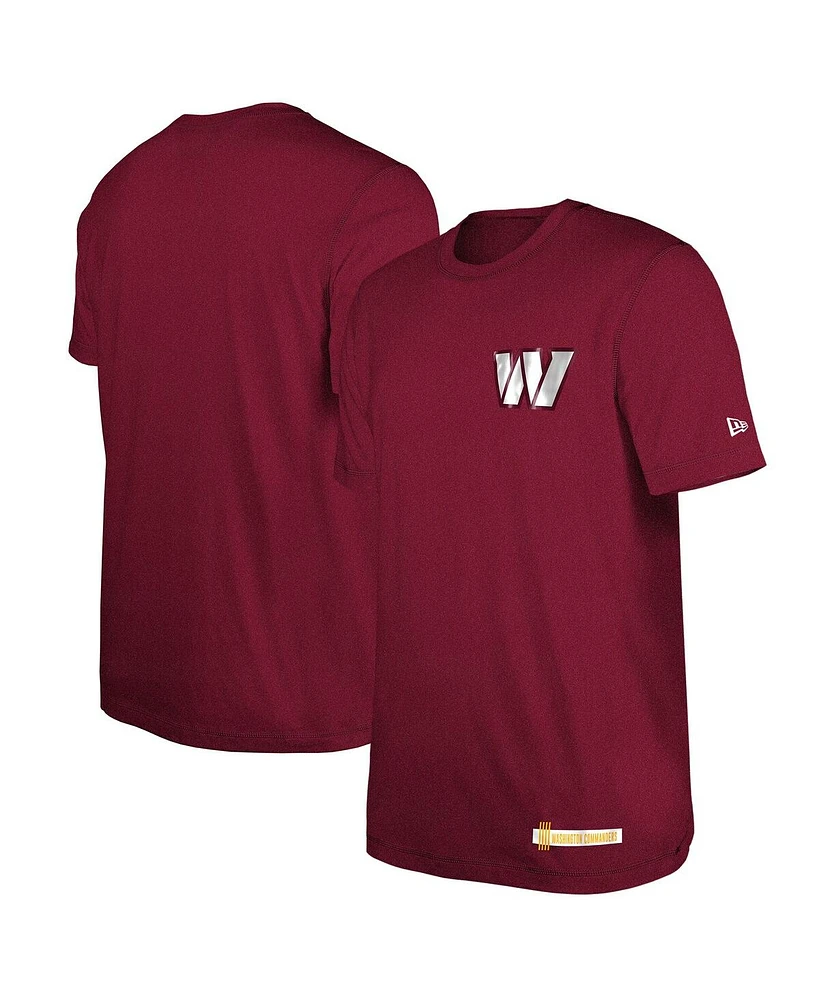 New Era Men's Burgundy Washington Commanders 2024 Nfl Training Camp T-Shirt