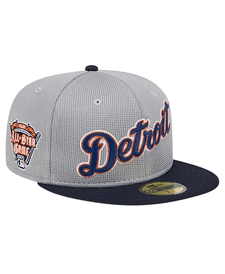 New Era Men's Gray Detroit Tigers Pivot Mesh 59FIFTY Fitted Hat