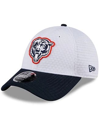 New Era Big Boys and Girls White/Navy Chicago Bears 2024 Nfl Training Camp 9FORTY Adjustable Hat