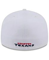 New Era Men's White Houston Texans Omaha Low Profile 59FIFTY Fitted Hat