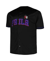 Profile Men's Black Philadelphia 76ers Big Tall Pop Jersey