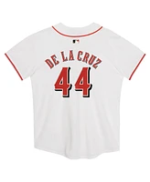 Nike Preschool Elly De La Cruz White Cincinnati Reds Home Game Jersey