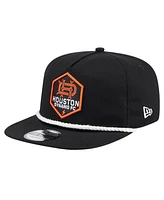 New Era Men's Black Houston Dynamo Fc 2024 Kick Off Collection Golfer Snapback Hat