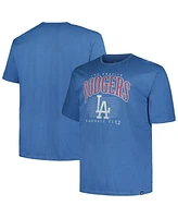 '47 Brand Men's Royal Los Angeles Dodgers Big Tall Double Header T-Shirt