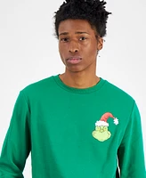 Hybrid Men's Grinch Holiday Regular-Fit Printed Fleece Sweatshirt