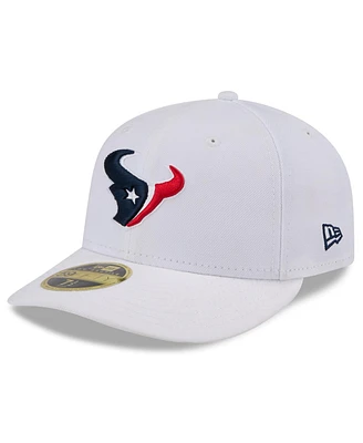 New Era Men's White Houston Texans Omaha Low Profile 59FIFTY Fitted Hat