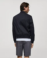 Mango Men's Zip Detail Bomber Jacket