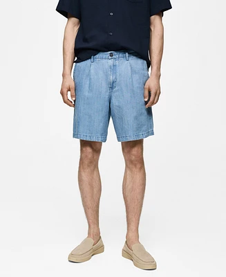 Mango Men's Hemp Lyocell Bermuda Shorts