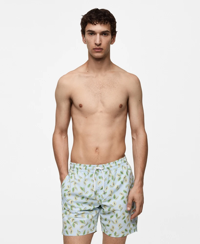 Mango Men's Fruits Print Swimsuit