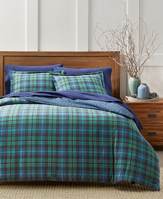 Charter Club Campbell Plaid Flannel Duvet Cover, Twin, Exclusively at Macy's