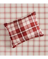 Charter Club Crimson Plaid Flannel Sham, Standard, Exclusively at Macy's