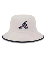 New Era Men's Khaki Atlanta Braves 2024 Fourth of July Bucket Hat